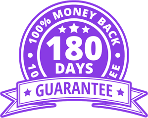 Refund Policy | 180 days guarantee purple2